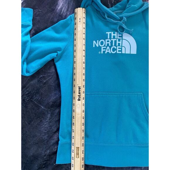 The North Face Sz M Teal LS Kangaroo Pocket Hoodie - Picture 9 of 10